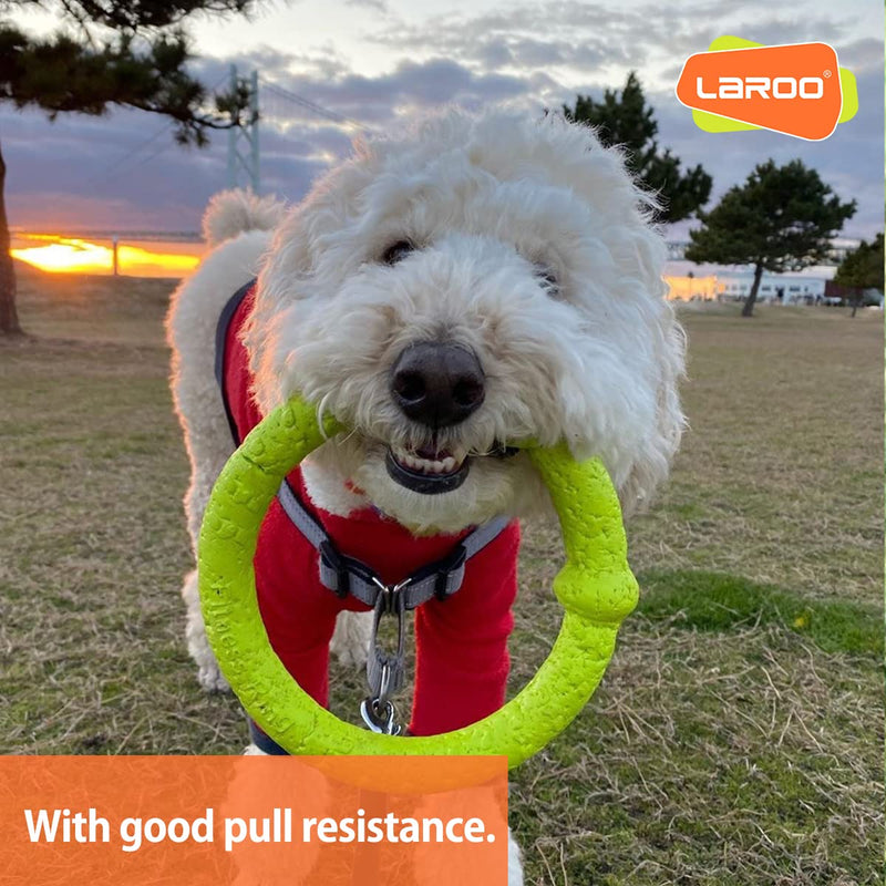 LaRoo Dog Flying Ring Toys, Floating Flying Disc ABS Durable Interactive Chew Toys for Training Outdoor Playing Puppy Medium Large Dogs (Small Green/18cm) Green-S - BeesActive Australia