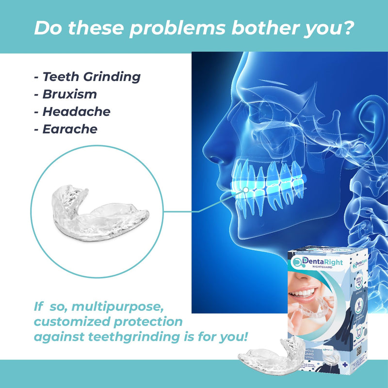 Dental Mouthguard for Bruxism, Teeth Grinding and Clenching, Pack of 6 in 3 Different Sizes Moldable, Trimmable Premium Quality Dental Night Guard for Teeth Grinding and Stops Bruxism - BeesActive Australia