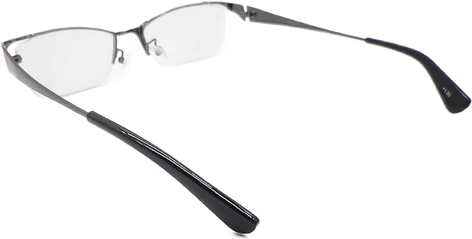 Cool Reading Glasses, Senior Glasses, Reading Glasses, Men's, Stylish, Metal, Nylon Roll, Little Evil MM-01, gray (grey marl) - BeesActive Australia