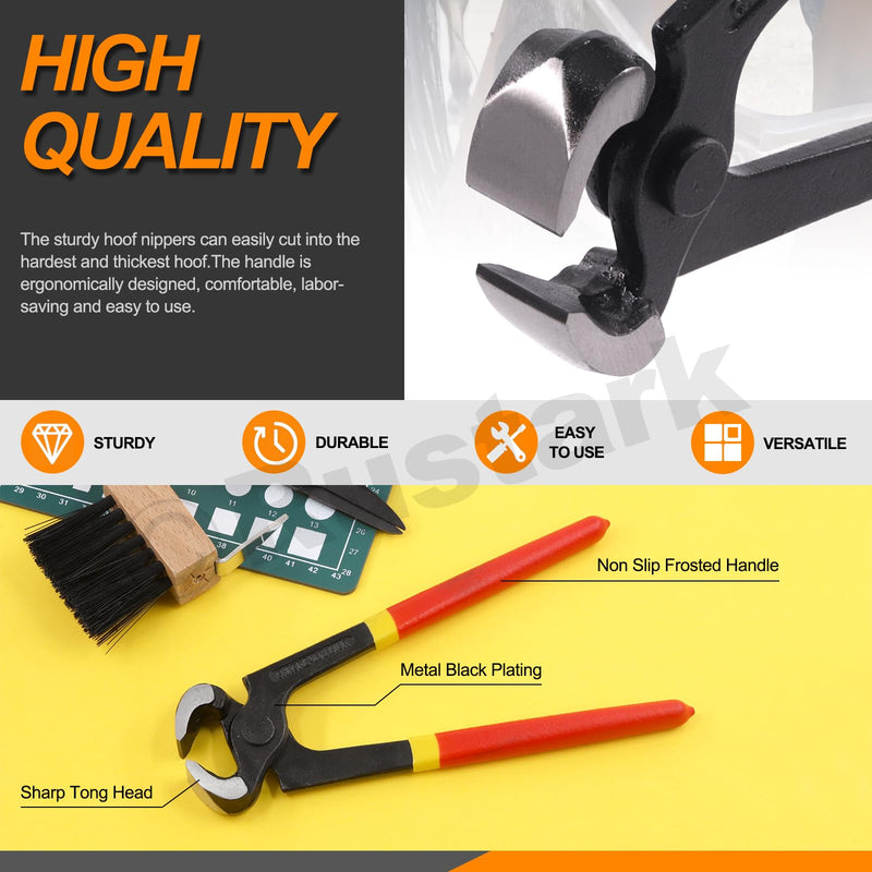 5Pcs Professional Farrier Tools Kit with Roll Pack Hoof Trimming Tools Set Includes Hoof Nipper, Hoof Trimming Shears, Hoof Rasp, Hoof Cutter for Horse - BeesActive Australia