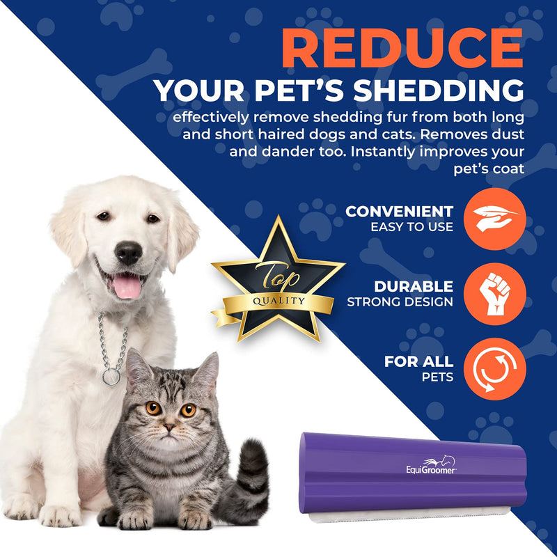 EasyGroomer Deshedding Brush for Dogs Cats | Purple | Undercoat Tool for Large and Small Pets | Comb Removes Loose Dirt, Hair and Fur | Perfect Clean for Short and Long Hair Grooming Shedding 5 Inch - BeesActive Australia