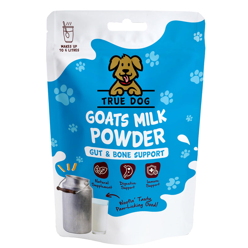 True Dog Goats Milk Powder for Dogs (250g) Supports Gut Health, Joints, Skin, Teeth, Digestion and Immune System, Packed with Dog Vitamins and Nutrients - Natural Pet Supplements