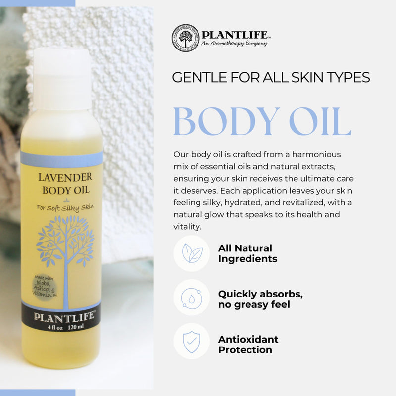 Plantlife Herbal Neem Body Oil, Hydrating, Non-Greasy, Fast-Absorbing, 4 oz | Doubles as massage oil, moisturizing, lightweight, for dry skin, all skin types, locks in moisture, soft smooth skin