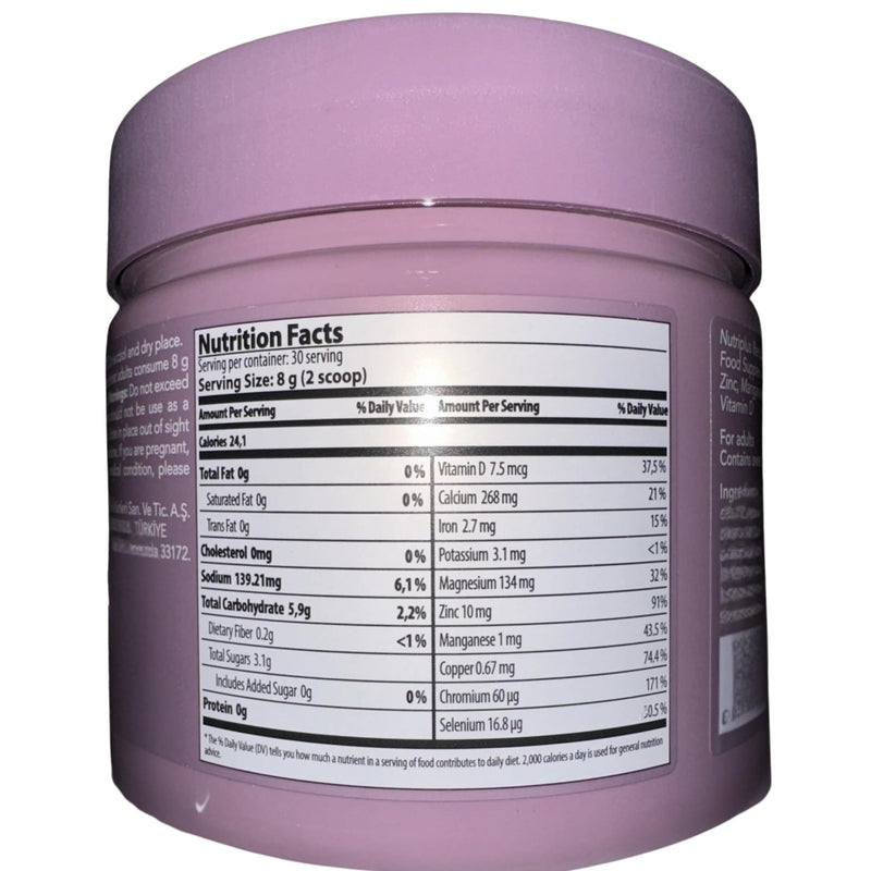 Farmasi Nutriplus Restore Non-GMO, Gluten-Free, Vegan,8.47oz | Formulated with Calcium, Magnesium, Zinc, Manganese, Copper, Chromium, Selenium & Vitamin D to support daily nutrient intake