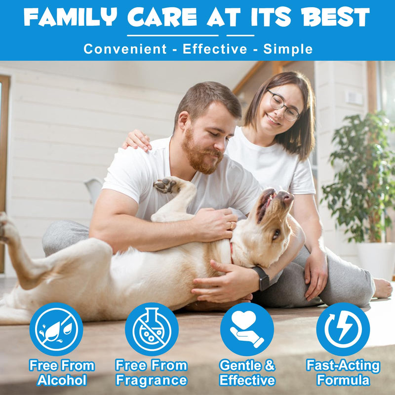 Dog Ear Infection Treatment Drops Yeast Ear Infection Treatment with 1% Hydrocortisone Ear Mites Treatment for Dogs Cat & Dog Ear Cleaner for Itchy Ear Relief (120ml) 120ml