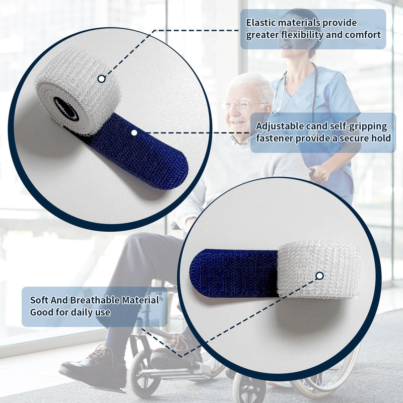 4 Packs Leg Bag Straps(Blue), Urine Drainage Bag Strap Catheter Leg Bag Straps with Soft Elastic Fabric Comfortable Silicone Grips for Men Women Blue - BeesActive Australia