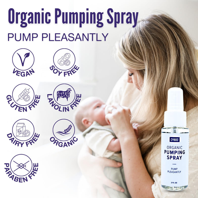 Organic Breast Pumping Spray 2oz, Supports Essential Breast Pump moisturization, Helps Sore Nipples & Clogged Ducts, Breast Pump Lubricant, Pump Spray for Flanges, Vegan, Natural & Lanolin Free 2 Fl Oz (Pack of 1) - BeesActive Australia
