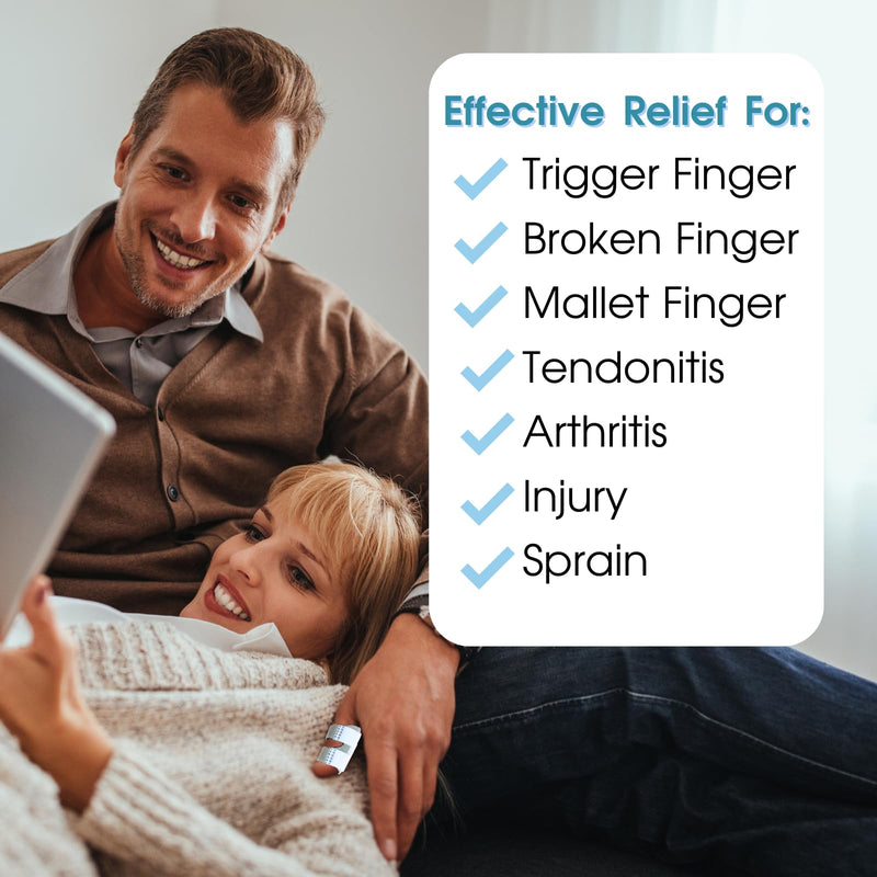 5 Pcs Thumb Splint,Trigger Finger Splints,Finger Brace,Broken Fingers Straightening,Pain Relief,Arthritis or Support for Fingers,Suitable for thumb, Index, Middle, Ring, Pinky Finger - BeesActive Australia