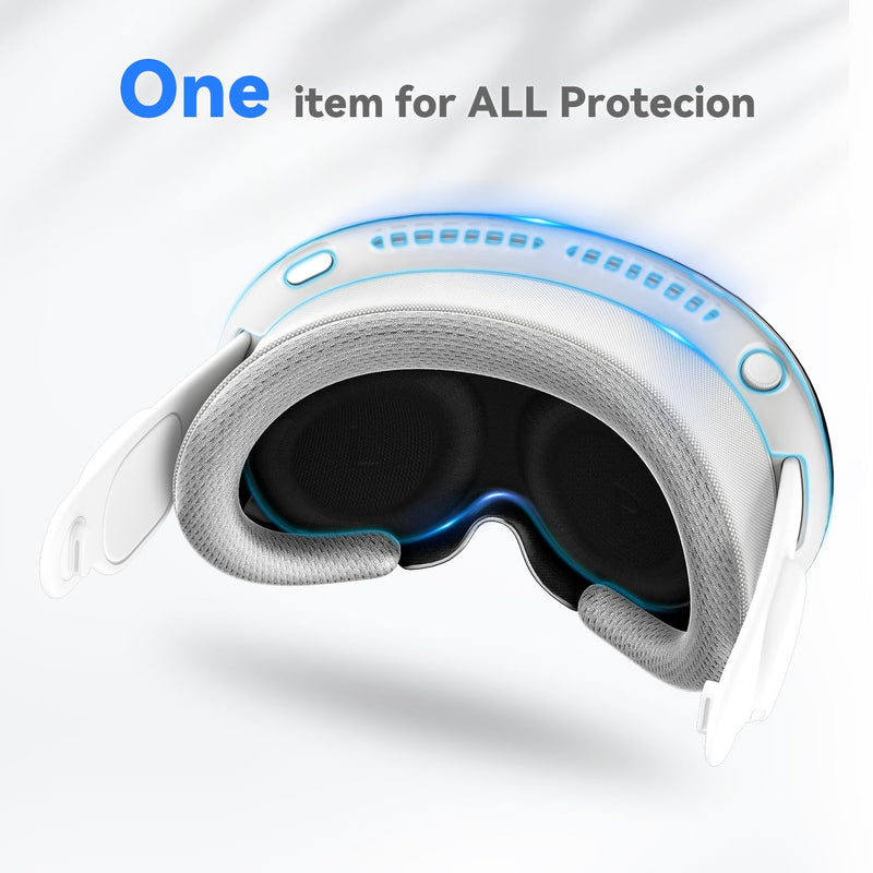 CloudValley Protective Case for Apple Vision Pro Accessories with Dust Proof Lens Cover, [Accurate Port Holes] Anti-Scratch TPU Clear Cover for Headset VR 2024, Shockproof Washable Anti-Dust Sleeve - BeesActive Australia