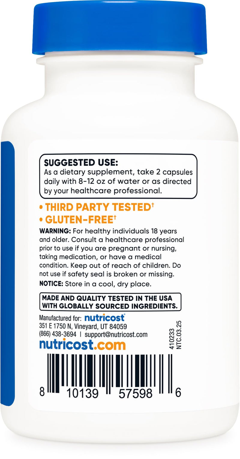 Nutricost Liposomal Vitamin C (1,500mg) 60 Capsules, High Absorption | Vegan, Gluten-Free, 30 Servings 60 Count (Pack of 1)