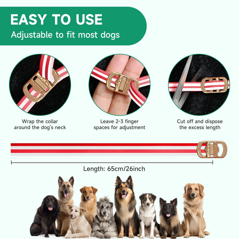 Flea Collar for Dogs, 4 Pack Flea and Tick Prevention for Dogs, 32 Months Dog Flea and Tick Treatment, Adjustable Dog Flea Collars, Waterproof Dog Flea Treatment Collar, Flea Treatment for Dogs