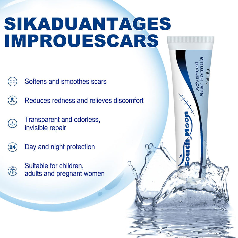 Advance Scar Gel, Scar Cream, Advanced Formula Scar Gel for Old & New Scars, Surgical Scars, Face, Body, Leg, Burns, Acene, C-Section, Stretch Marks, Keloids, Scar Removal for Adults & Kids