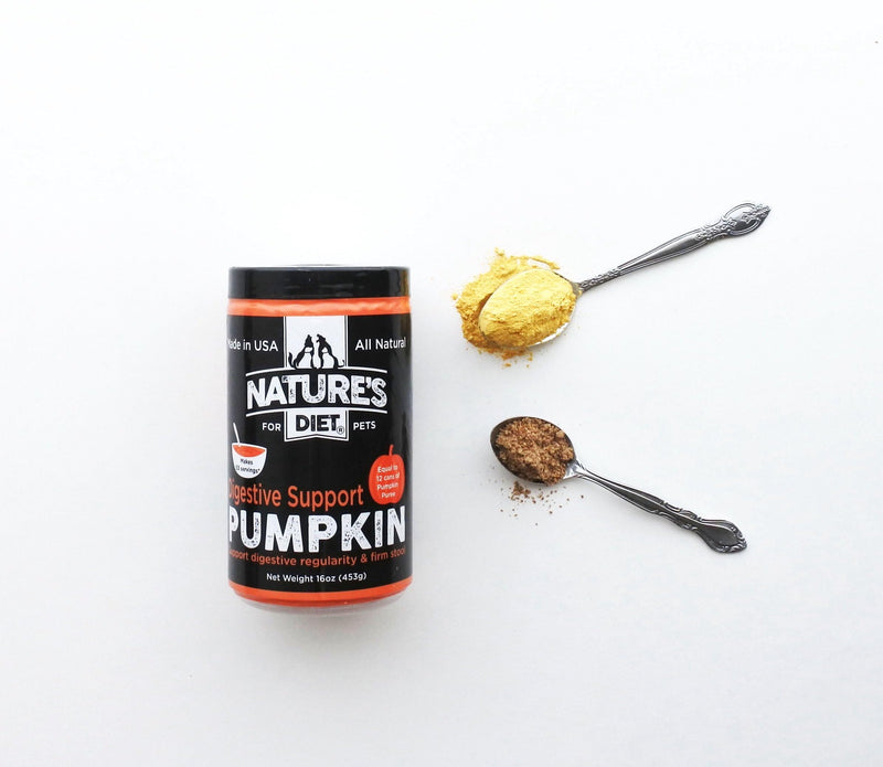 Nature's Diet Pet Dried Pumpkin Powder Digestive Support Natural Fiber for Firm Stool, Regularity (16 oz = 53 Servings) - PawsPlanet Australia