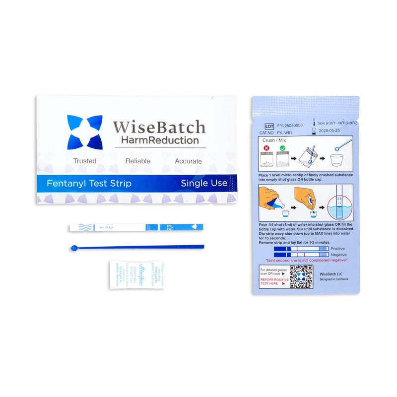 WiseBatch Fentanyl Test Strip + MicroScoop and Instructions, Pack of Ten (10) ‚Äì #1 Most Trusted Fentanyl Test Strip on Market ‚Äì ¬±99% Accurate ‚Äì Results in <2 Mins ‚Äì Prevent Overdoses 1 Count (Pack of 10)