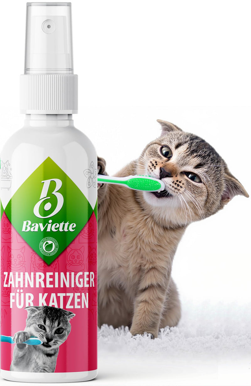 Baviette Cat Care – 100 ml Brush-Free Dental Spray for Cats – Gentle Microbiological Oral Care – Odourless, Tasteless, Alcohol-Free & Fragrance-Free – For Daily Mouth and Teeth Care Dental Care