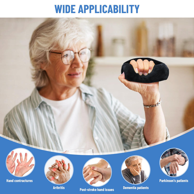 TYYIHUA Palm Protector Palm Grips Hand Contracture Cushions with Elastic Band & Finger Sepereter, for Stroke Hand, Arthritis Parkinson Dementia 2