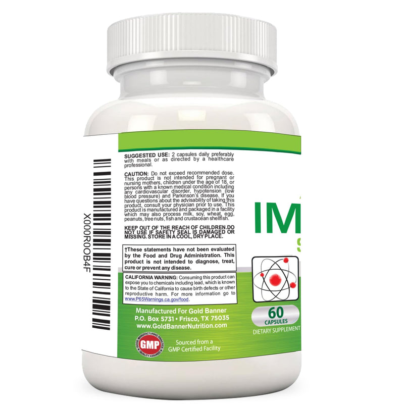 Immune Support Supplement – Antioxidant Complex for Immune System Health | Red raspberry, pomegranate, pine bark, grape seed & green extracts, rich in polyphenols & lycopene, superior antioxidant