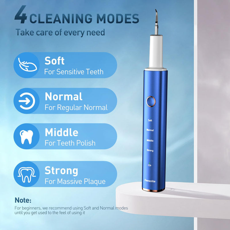 Dental Calculus Remover, Ultrasonic dental calculus remover for Teeth Cleaning with 4 Replaceable Heads and 3 Adjustable Modes - BeesActive Australia