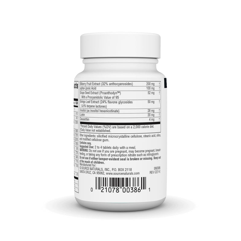 Source Naturals Visual Eyes - 30 Tablets | Bilberry Extract, Lipoic Acid & Lutein | Multi-Nutrient Complex | Dietary Supplement 30 Count (Pack of 1)