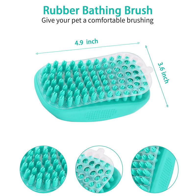 Dog Brush Kit for Grooming Short & Long Haired Dogs & Cats, 5 in 1 Pet Grooming Set for Small Animals, 5 PCS Puppy Self-Cleaning Slicker Brush and Pet Comb for Shedding Medium & Large Dogs Green 5 PCS - BeesActive Australia