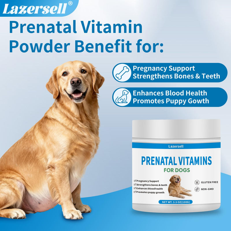 Prenatal Vitamins for Dogs - Aids Healthy Gestation, Puppy Development & Milk Production - Packed with Folic Acid, Calcium, Iron & Key Vitamins - Ideal for Pregnant and Nursing Canines