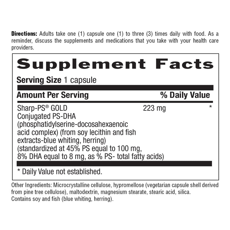Country Life Sharp Thought - Memory & Cognitive Support Supplement ‚Äì Sharp-PS Gold Phosphatidylserine + DHA ‚Äì Promotes Mental Clarity & Faster Recall ‚Äì Gluten-Free, 30 Capsules 30 Count (Pack of 1) - BeesActive Australia