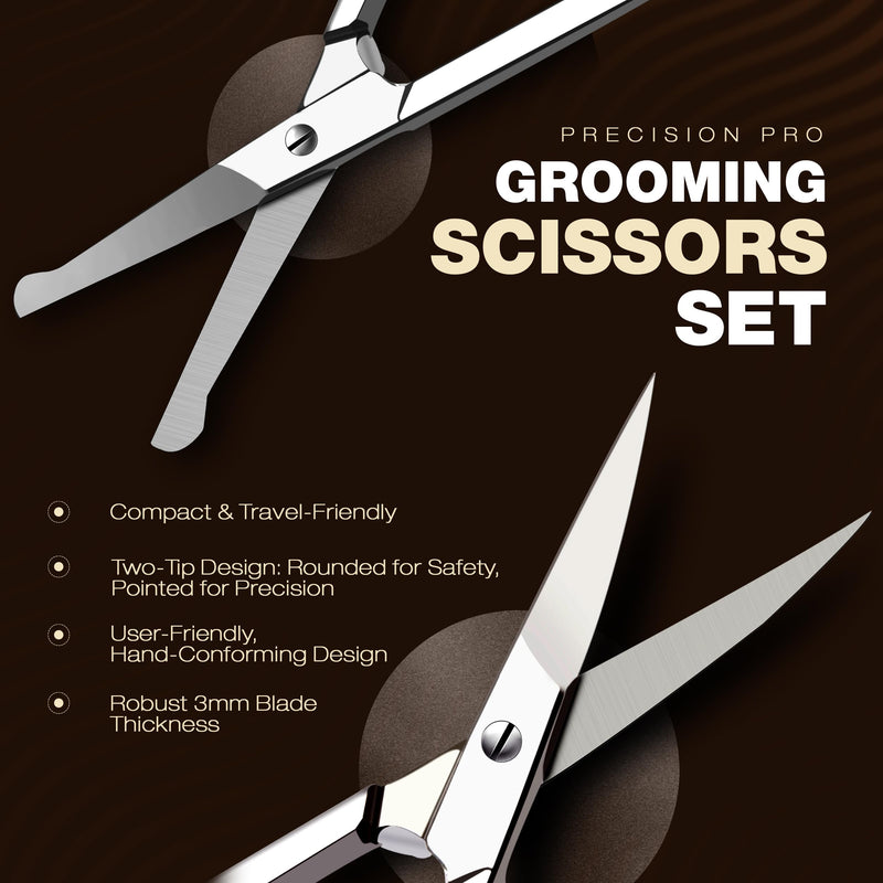 Utopia Care Eyebrow Scissors, Professional Stainless Steel Small Shears for Men and Women, Nose Hair Scissors for Grooming Mustache, Beard, Eyelashes, Ear Hair Trimming, Silver 1 Count (Pack of 1) - BeesActive Australia