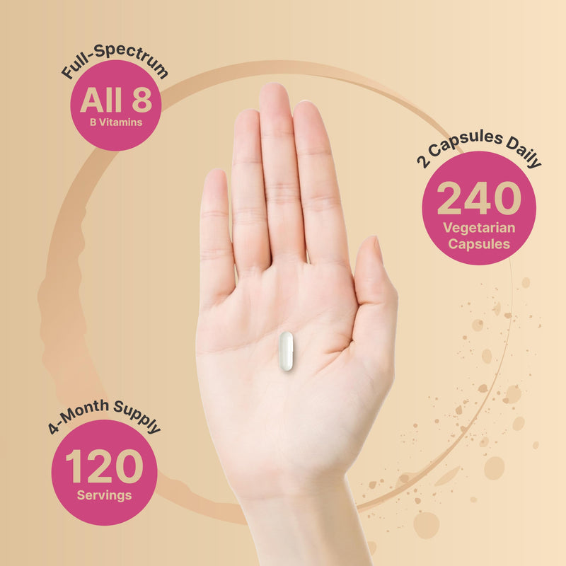 NatureBell Methylated B Complex Vitamins for Women, 240 Veggie Capsules | with Methylfolate, B12, Inositol, Choline, Vitamin C, E, Probiotics, Collagen & NMN | Energy Support* | Non-GMO, Filler Free
