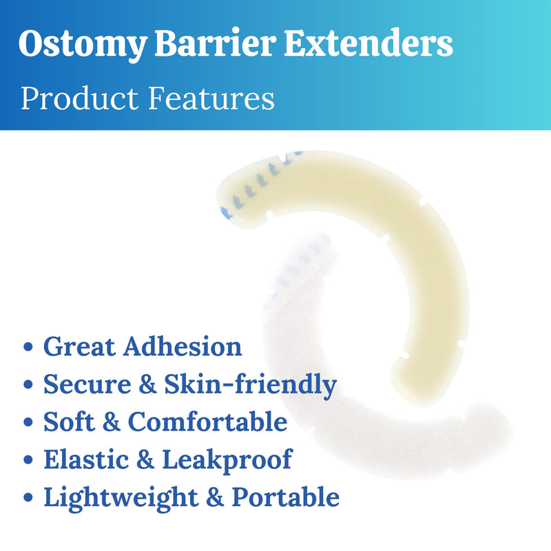 40PCS Ostomy Barrier Strips with Gaps, Elastic Ileostomy Urostomy Supplies, Skin Barrier Extender Tapes for Colostomy Bags - BeesActive Australia