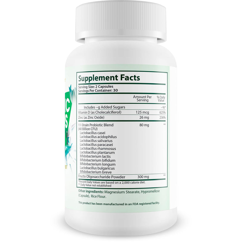 Organic Fungus Nuker Probiotic - Our Best Toenail Fungus Probiotic For Fungal Nail Immune Support - 40 Billion Probiotics & Prebiotics - Pro/Prebiotic Myco Nuker Probiotics Nail Fungal Treatment - BeesActive Australia