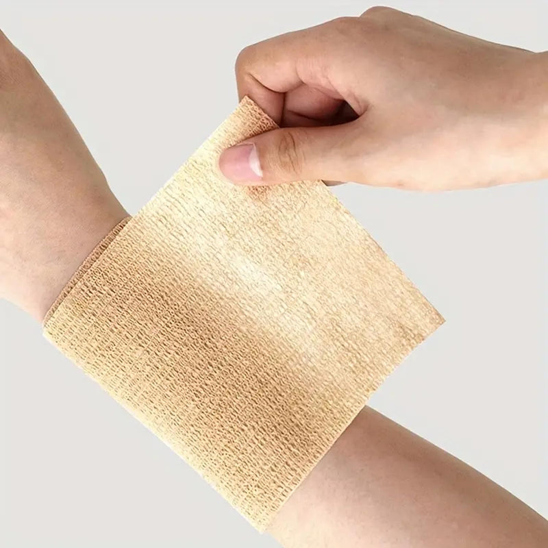 OZER 12 Pack 4 Inch x 5 Yards Self Adhesive Bandage Breathable Cohesive Bandage Wrap Rolls Elastic Self-Adherent Tape for Stretch Athletic, Sports, Wrist, Ankle Tan - BeesActive Australia