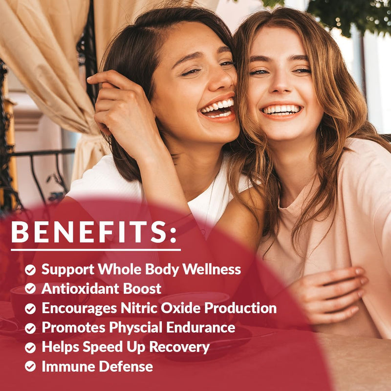 WEEVIT Beet Root Gummies, Nitric Oxide Supplement for Men Women, Beet Chews | Grape Seed, Pomegranate, Black Pepper, Vitamin C, B12 60 Count (Pack of 2)