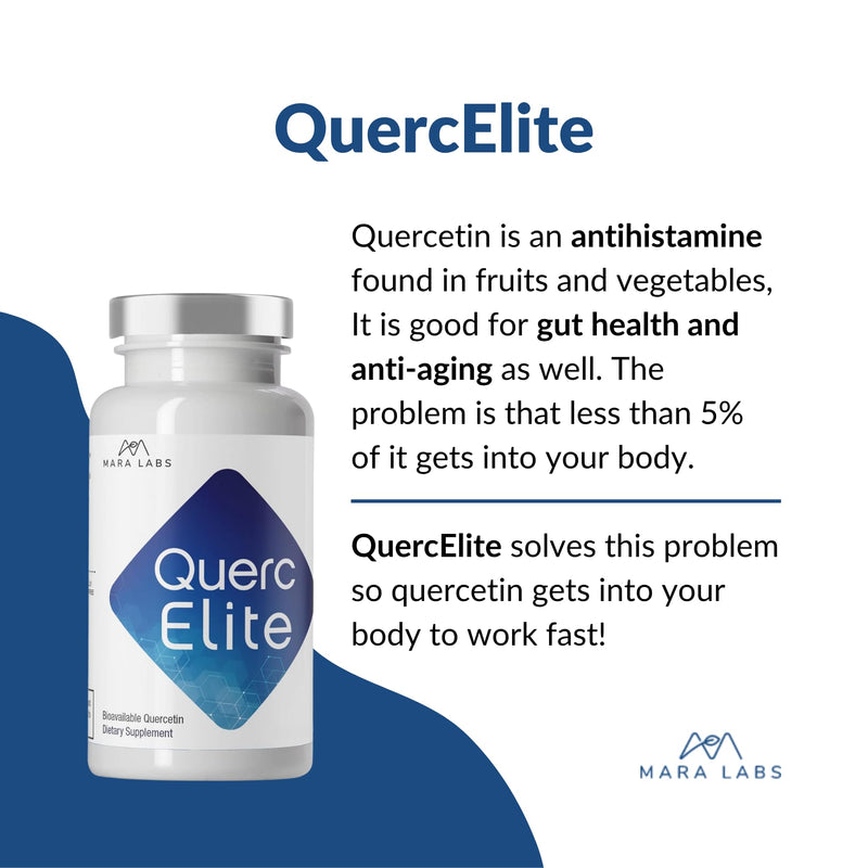 Mara Labs QuercElite Bioavailable Quercetin | 350 mg Quercetin and 250 mg Broccoli Seed Complex | 30 Vegan Capsules