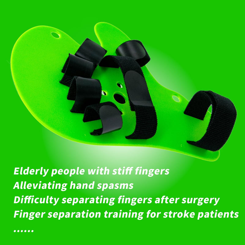 Resting Hand Splint with Finger Support,Brace for Stroke RecoveryFinger Straightener Extender, Hand Therapy Equipment (Fits Right or Left) 1Pcs