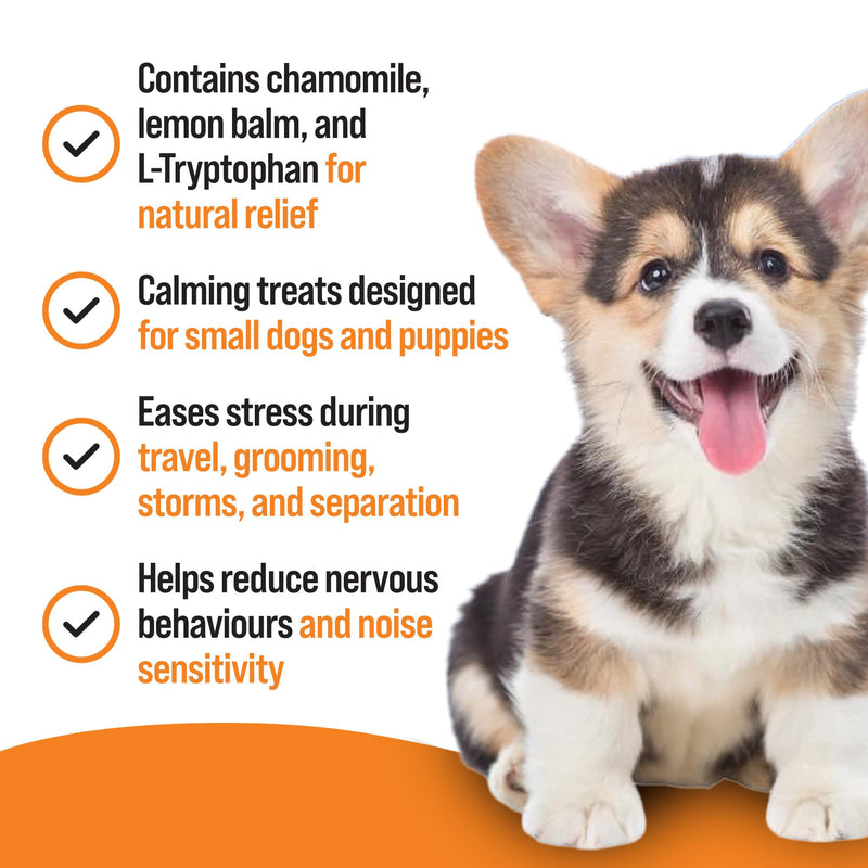 VETIQ Healthy Treats Serene Calming For Small Dogs & Puppies, Tasty Treats to Help Naturally Calm, Soothe & Relax Dogs at Bedtime, 50 g (Pack of 4)