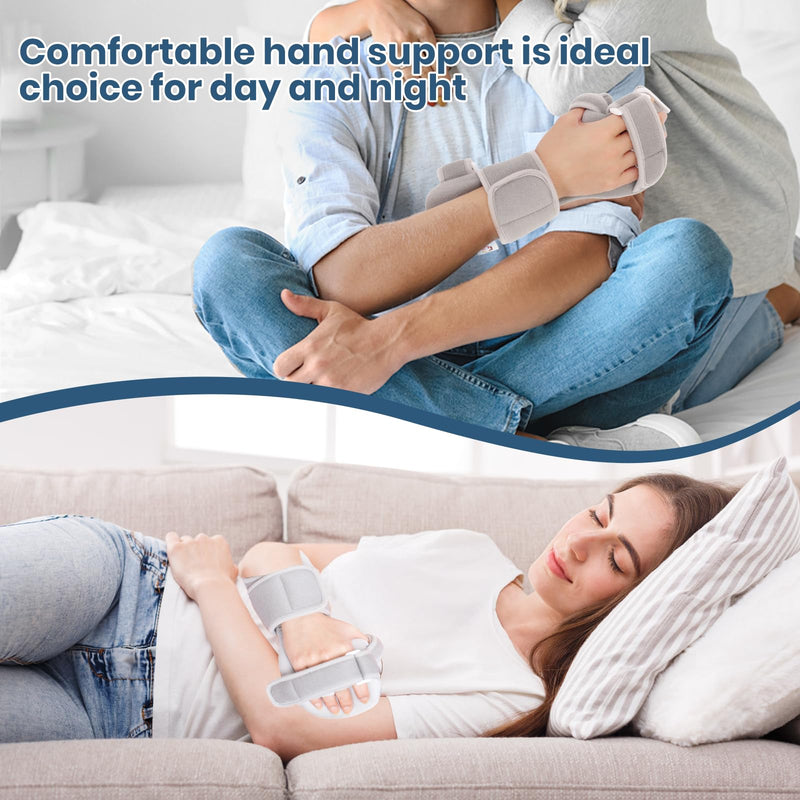 Resting Hand Splint Stroke Hand Brace with Finger Separators, Night Immobilizer Wrist Finger Brace with Sling for Carpal Tunnel & Stroke Recovery (S-Right) S-Right