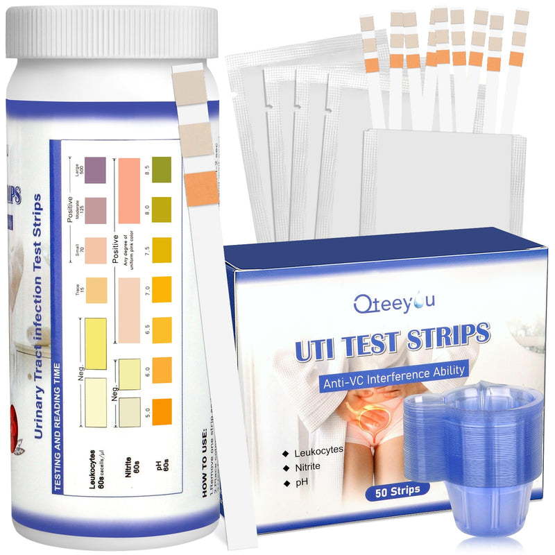 3-in-1 UTI Test Strips, Full Panel Urinary Tract Infection Test Kit at Home for Women Men Kids, Detection with Accurate Leukocytes, Nitrite, and PH Readings, Simple at-Home Urine Test Strips, 50ct - BeesActive Australia