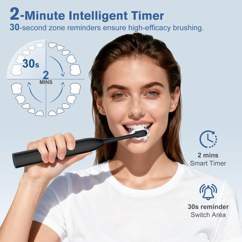 Leominor 3-in-1 Water Flosser & Electric Toothbrush Combo – Cordless Oral Irrigator with 235ml Large Tank,5 Modes, IPX7 Waterproof,Freshening Strips,for Teeth,Gums,Braces,Home & Travel,Black Black