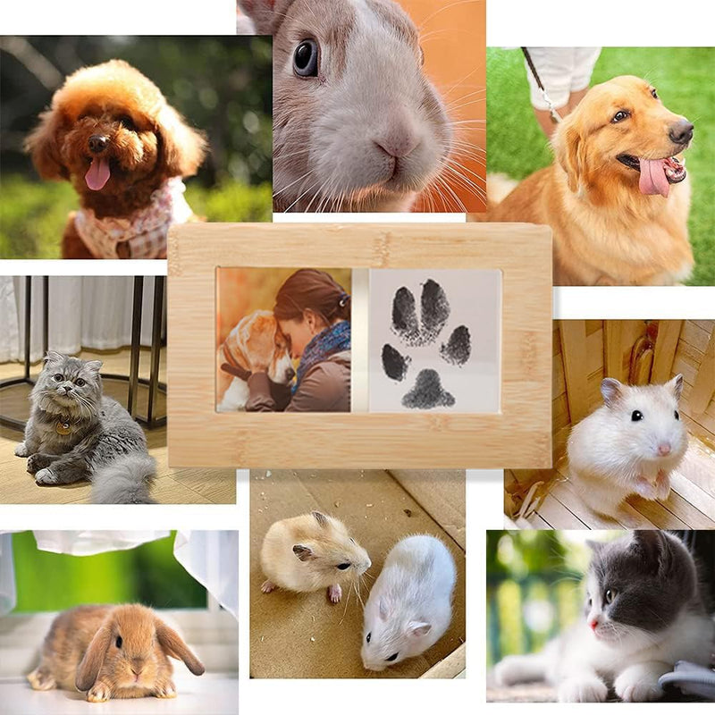 Erlsig animal urns for dogs, cats, dog urn, wooden animal urn, pet urn with picture frame, paw print - BeesActive Australia