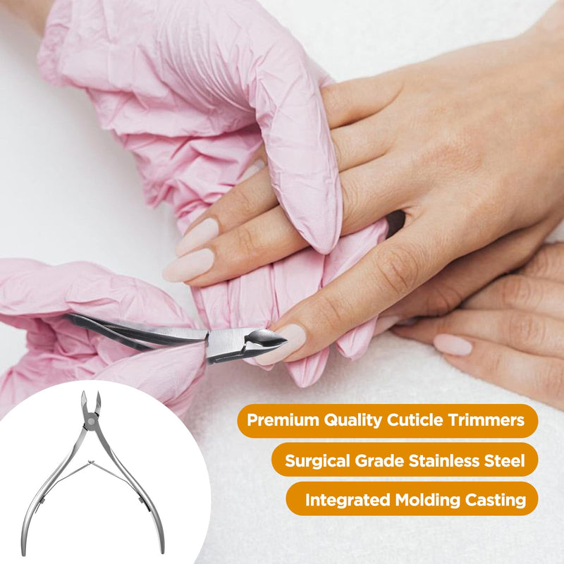 Ptwola 18 Pack Professional Cuticle Trimmer Nippers Stainless Steel Nail Cuticle Cutter Sharp Pointed Blade Dead Skin Remover Clipper Scissor Pedicure Manicure Tool for Fingernails Toenails Care(18) - BeesActive Australia