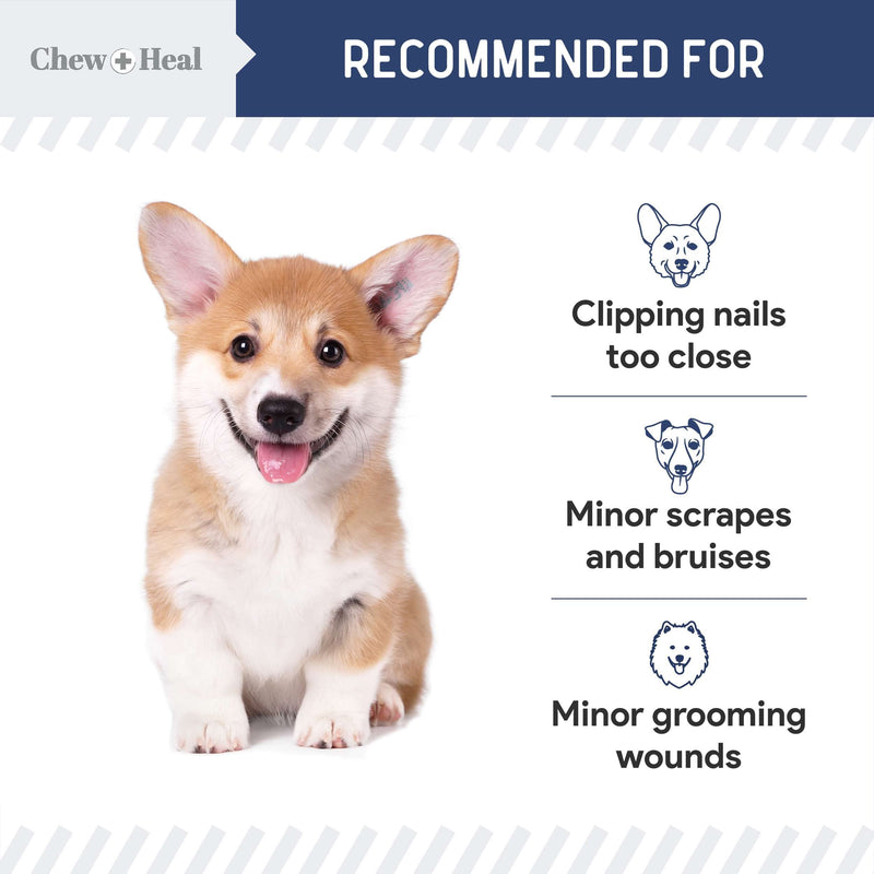 Chew + Heal Labs Styptic Powder for Dogs, Cats, and Other Animals - .5 oz - Quick Stop Bleeding Powder for Clipping Nails, and Other Minor Cuts - Blood Stop Powder - BeesActive Australia