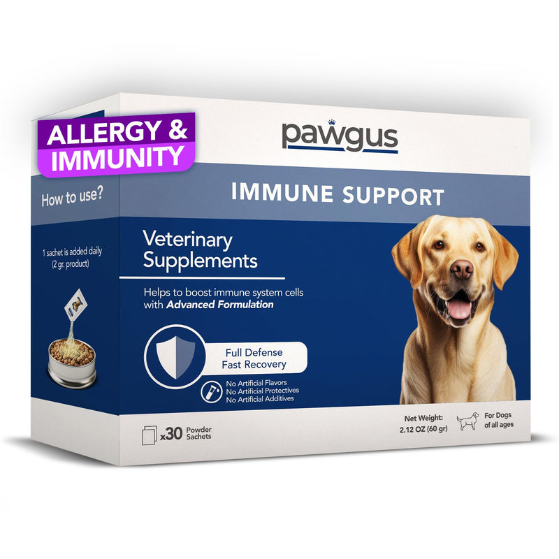 Immune Health Support for Dogs Canine 30 Sachets - Yeast Production Support, Dog Allergy Itch Relief, Skin Allergy Relief, Seasonal Allergy, Daily Vitamins, Fast Recovery -