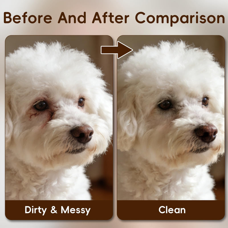 3-in-1 Tear Stain Remover Kit – Natural Eye Balm for Dogs & Cats, Professional Eye Crust Remover for White Fur Maltese & Shih Tzu, Safe if Licked, 1oz