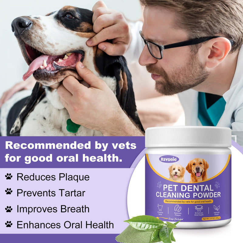 Dog Dental Powder, Dog Breath Freshener, Dog Teeth Cleaning Powder, Dog Dental Care, Plaque & Bad Breath Off Powder Dog, Teeth Cleaning Made Easy Eliminate, Formulated for Small, Medium, Large Dogs - PawsPlanet Australia