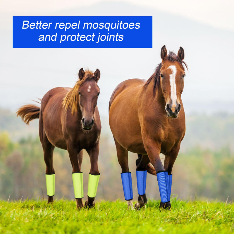 Set of 12 Mesh Fly Boots for Horse Breathable Mesh Horse Boots Protective Horse Leg Loose Wraps Horse Leggings for Preventing Flies and Mosquitoes Bites(Pink, Green, Yellow) Navy,Green,Yellow - BeesActive Australia