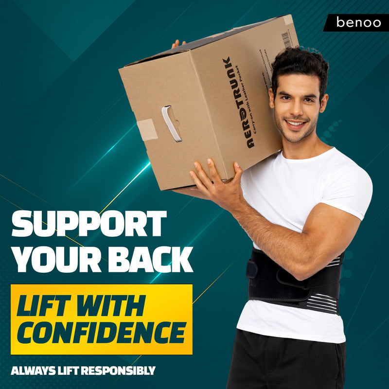 Back Brace for Lower Back Pain Relief, Adjustable Breathable Lumbar Support Belt for Men & Women, Ideal for Work & Everyday Use (Large (39-44.9")) Large (39-44.9") - BeesActive Australia