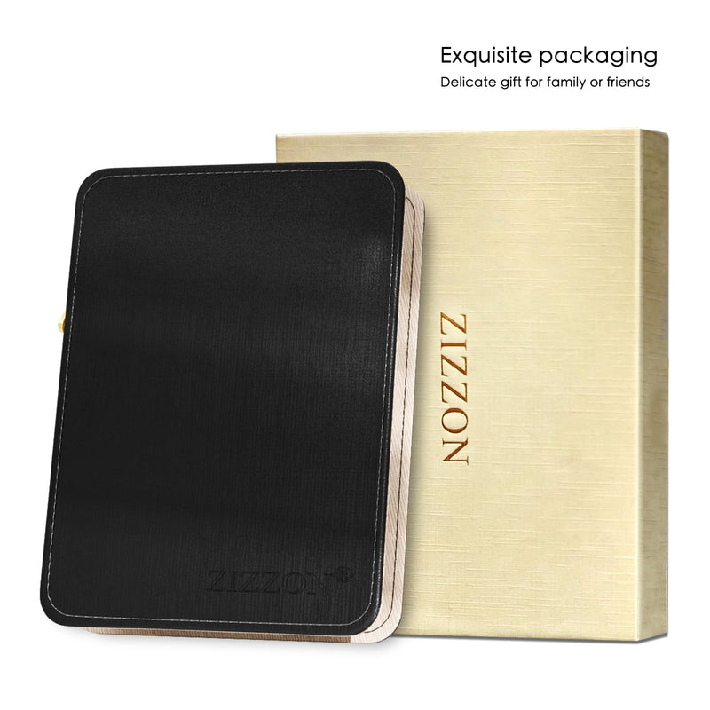 ZIZZON Manicure Set Professional Stainless Steel Toenail and Fingernail Clippers Set 9 in1 Pedicure and Grooming kit with Travel Case (Black) Black