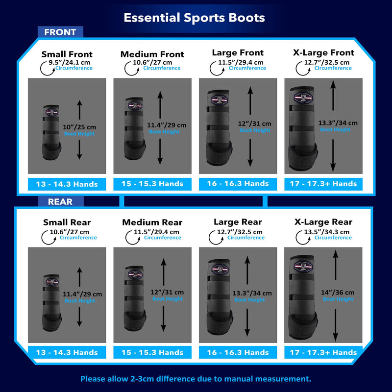 Harrison Howard Horse Sport Medicine Front Shock-Absorbing Boots All-Round Lower Limb Protection & Support Sport Boots Perfect for Endurance Training and Performance Pack of 2 Piano Black L Full (Large) - BeesActive Australia