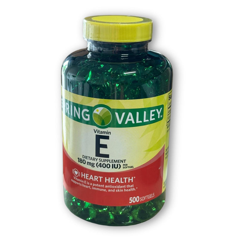 Vitamin E 400 iu 180mg softgels 500 ct, Hair Skin and Nails Vitamin (Pack of 1), Boxed By Fusion Shop Store