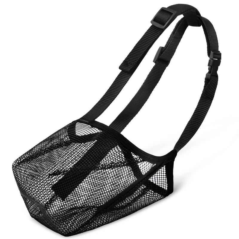 Adiwo muzzle for dogs, dog muzzle with rounded mesh loop, breathable, safe, quick fit for small, medium and large dogs, adjustable eating protection, dog biting and chewing, M/22-25 cm - BeesActive Australia